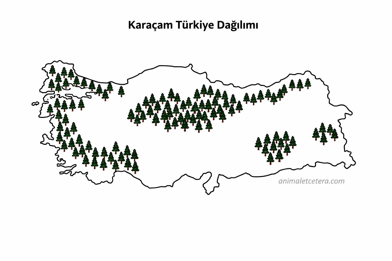 karacam dagilimi turkiye